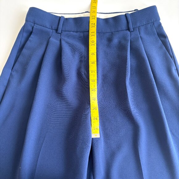 J Crew Essential Wide-leg Pants In City Crepe Mediterranean Blue Size 6 - Picture 8 of 11